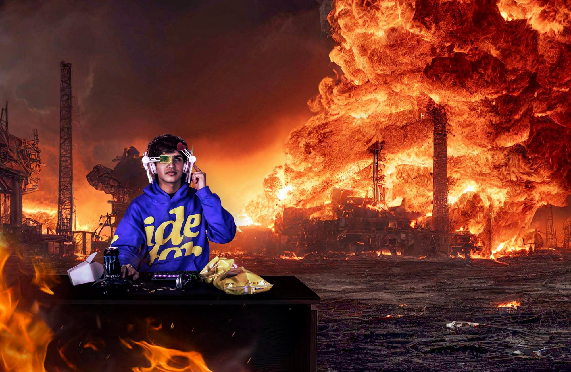 Gaming through an explosion, Strike Magazine editorial